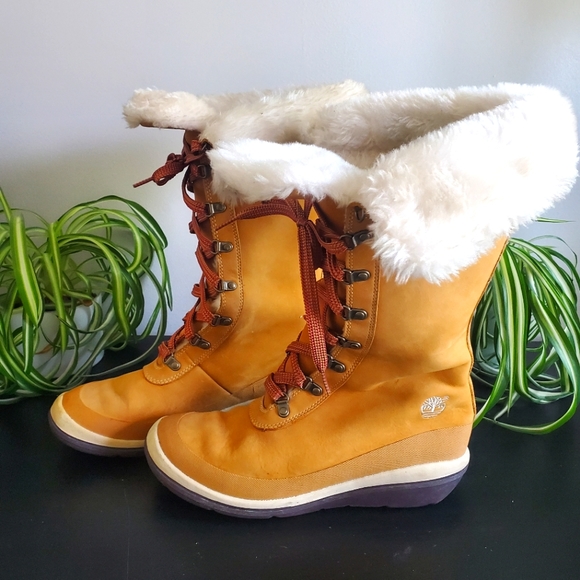 Timberland Shoes Timberland Leather Fur Lined Boots Womens 75